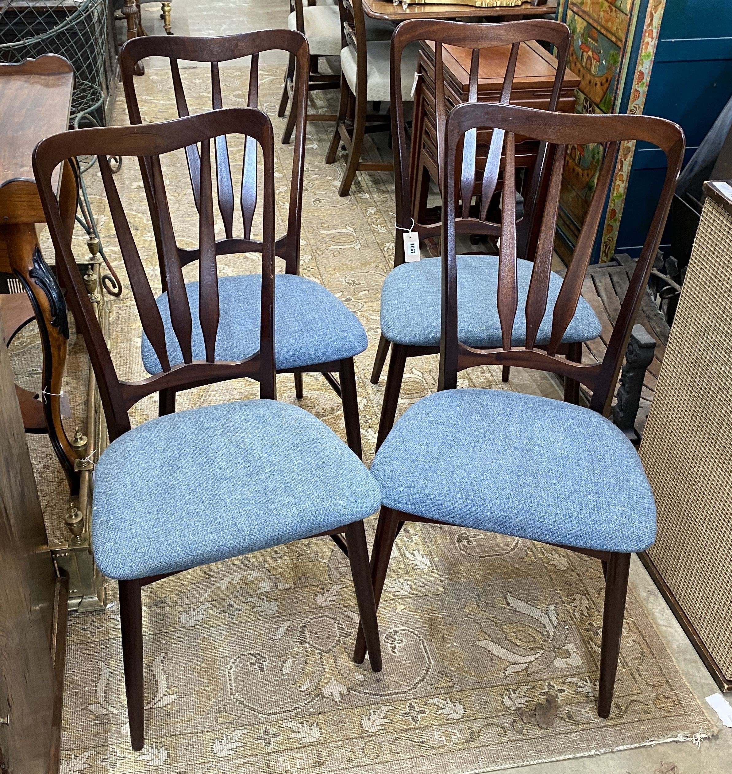 Niels Koefoed for Koefoed Hornslet. A set of four Ingrid chairs, width 48cm, height 96cm